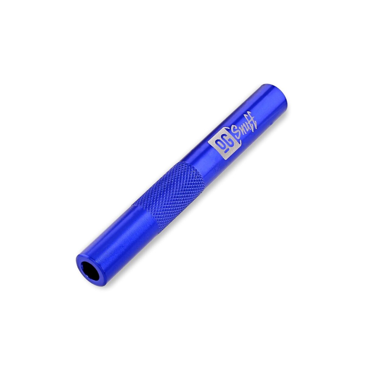 Neon blue snuff straw by OGSnuff - Innovative design for snuff enthusiasts.