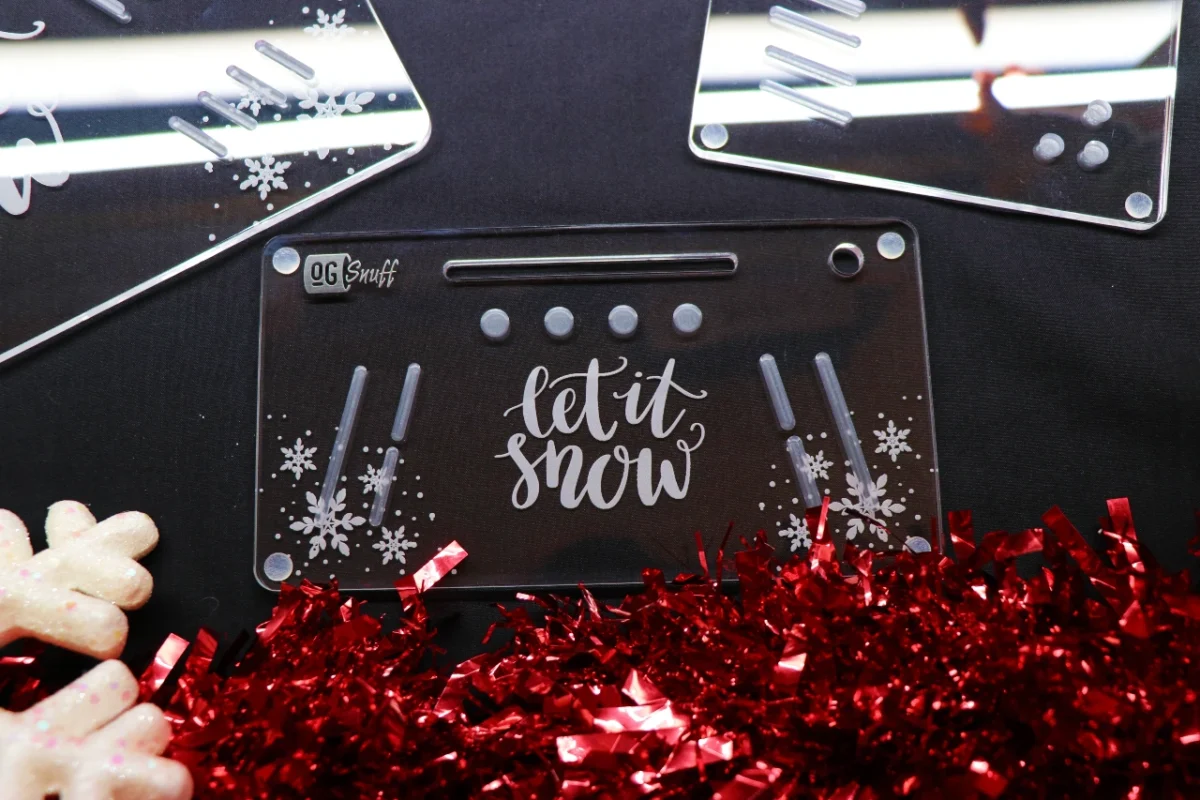Let It Snow Snuff Board - Holiday Elegance